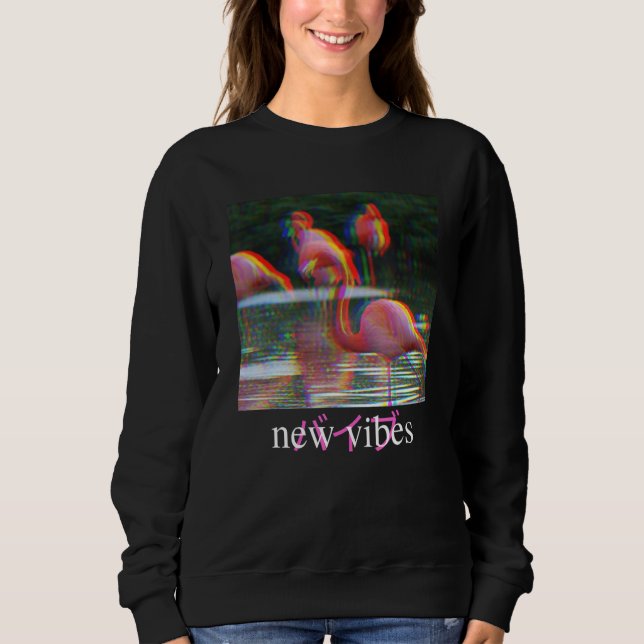 Sweatshirt Flamingo Streetwear Inspired Japanese Aesthetic (Devant)
