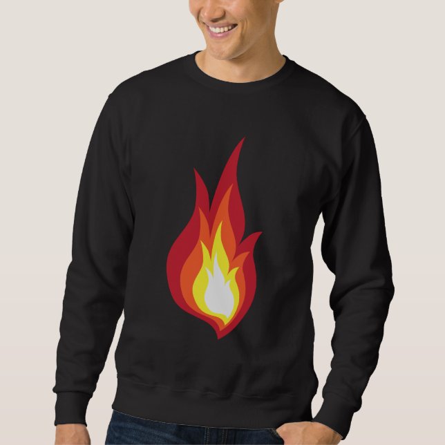 Sweatshirt Flamme de costume du feu - elle rougeoie des feux (Devant)