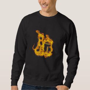 Sweatshirt Flammes de tube de test incendie Kit de science en