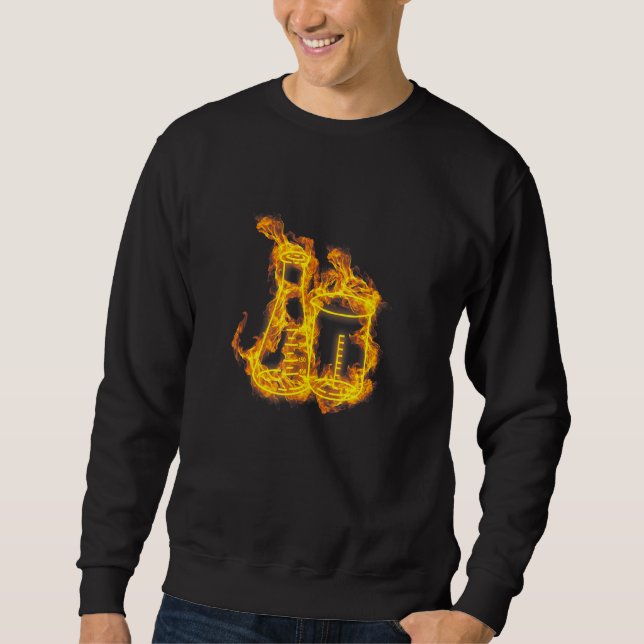 Sweatshirt Flammes de tube de test incendie Kit de science en (Devant)