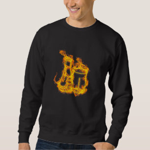 Sweatshirt Flammes de tube de test incendie Kit de science en