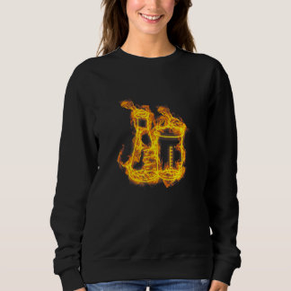 Sweatshirt Flammes de tube de test incendie Kit de science en