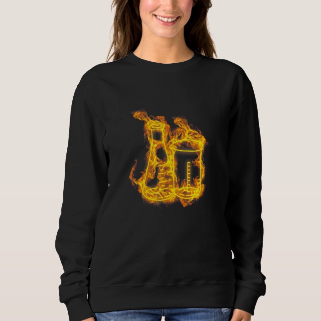 Sweatshirt Flammes de tube de test incendie Kit de science en (Devant)