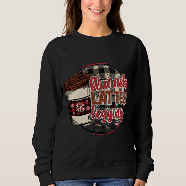 Sweatshirt Flanneds Latgings Buffalo Plaid Cocoa Lover (Devant)