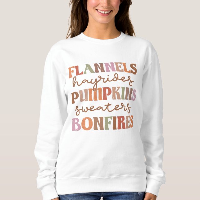 Sweatshirt Flannings Bonfires Citrouille (Devant)