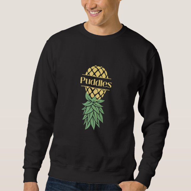 Sweatshirt Flaques Balançoires À L'envers Ananas (Devant)