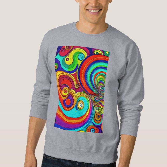 Sweatshirt Flèches Super colorées arc-en-ciel (Devant)