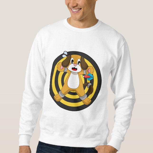 Sweatshirt Fléchettes de fléchettes de chien tableau de fléch (Devant)