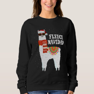 Sweatshirt Fleece Feliz Navidad Lama  Pyjama de Noël Lama