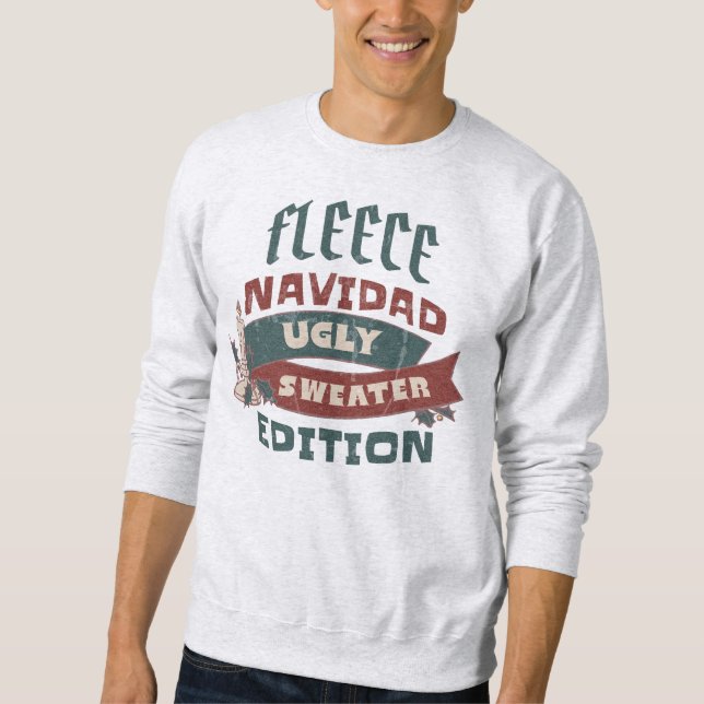 SWEATSHIRT FLEECE NAVIDAD UGLY SWEATER EDITION FUNNY VACANCES (Devant)