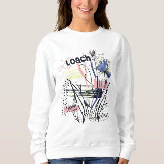 Sweatshirt Fleur abstraite de jardin vintage Bloom Chaos sauv