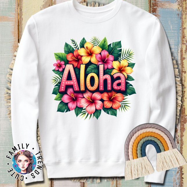 Sweatshirt Fleur Aloha Hawaïenne (Créateur téléchargé)