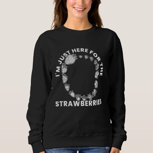 Sweatshirt Fleur botanique de fraise plante d'été (Devant)