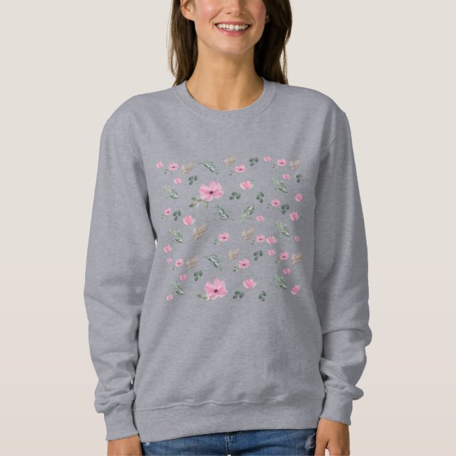Sweatshirt Fleur botanique vintage (Devant)