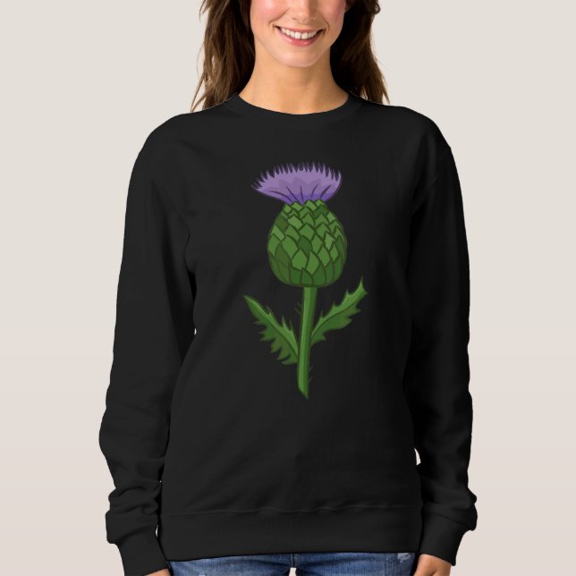 Sweatshirt Fleur de chardon écossaise (Devant)