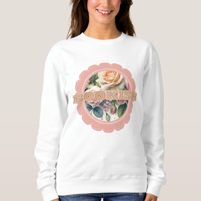 Sweatshirt Fleur de feuillage dans un style littéraire (Devant)