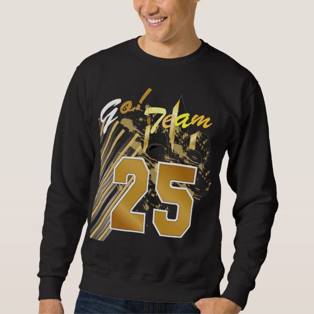 Sweatshirt Fleur de Lis, texte personnalisable (Devant)