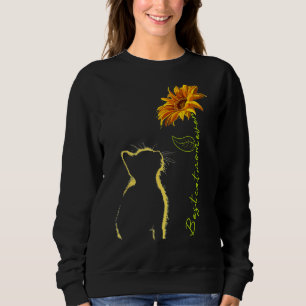 Sweatshirt Fleur de soleil de femmes meilleur chat papa jamai