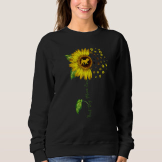 Sweatshirt Fleur de soleil féminine Meilleur chien Maman Jama