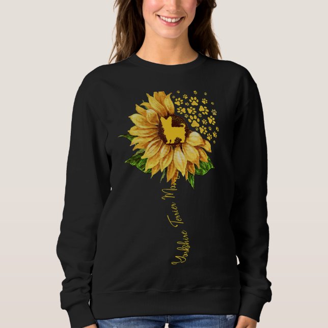 Sweatshirt Fleur de soleil Yorkshire Terrier Maman Chien (Devant)