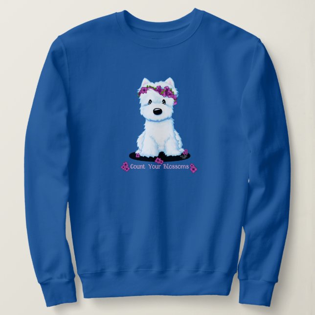 Sweatshirt Fleur de Westie (Design devant)