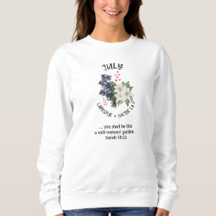 Sweatshirt Fleur du mois de naissance JUILLET Christian