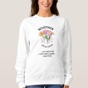 Sweatshirt Fleur du mois de naissance NOVEMBRE Christian