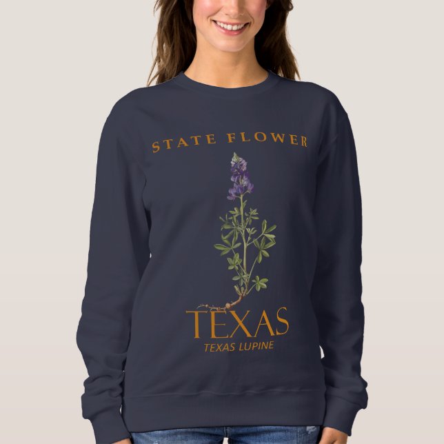 Sweatshirt Fleur du Territoire du Texas Lupinus texensis (Devant)