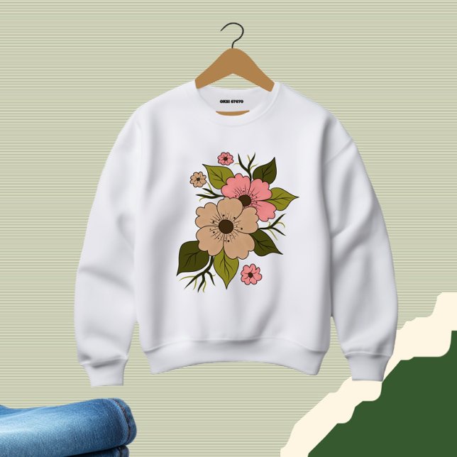 Sweatshirt Fleur florale (Créateur téléchargé)
