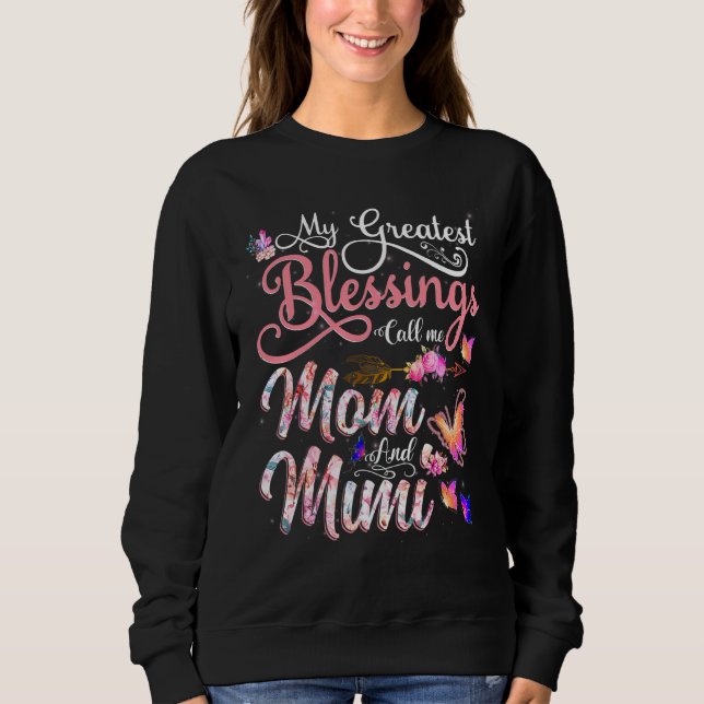 Sweatshirt Fleur Florale Mes Plus Grandes Bénédictions Appele (Devant)