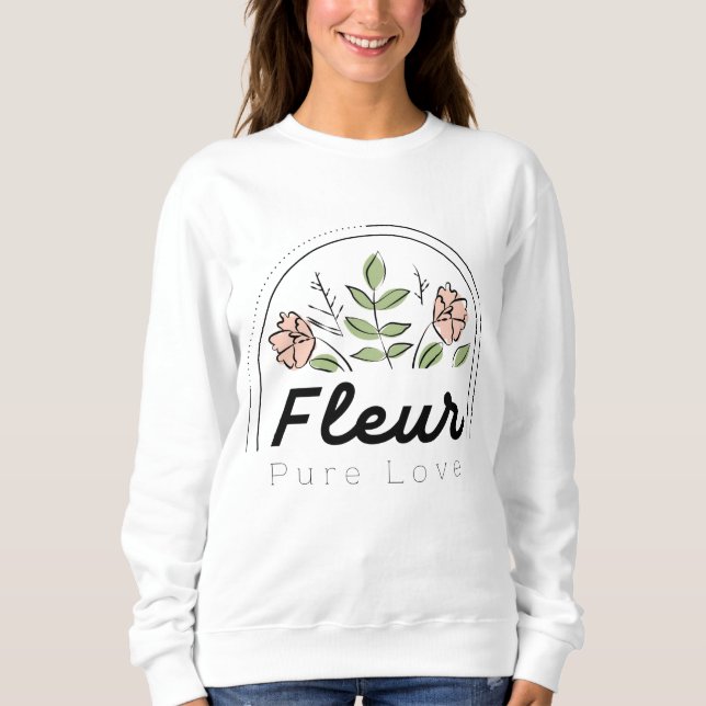 Sweatshirt Fleur – Logo Floral Pure Love (Devant)