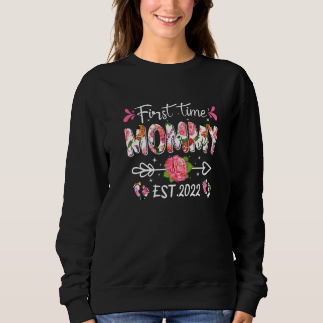 Sweatshirt Fleur mignonne Première Fête de maman Anniversaire (Devant)