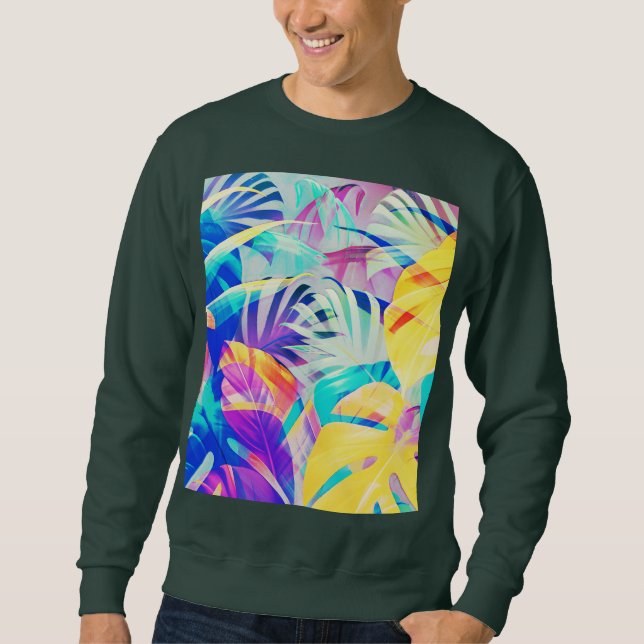 Sweatshirt Fleur pastel abstrait moderne (Devant)