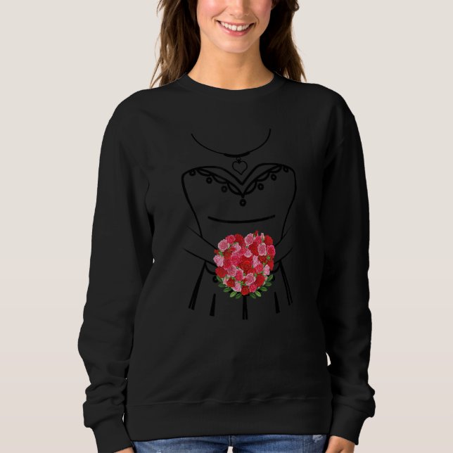 Sweatshirt Fleur Simple Mariage Réception Florale Fiançailles (Devant)