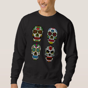 Sweatshirt Fleur Sugar Crâne Âmes Jour Muertos Jour De Mort H