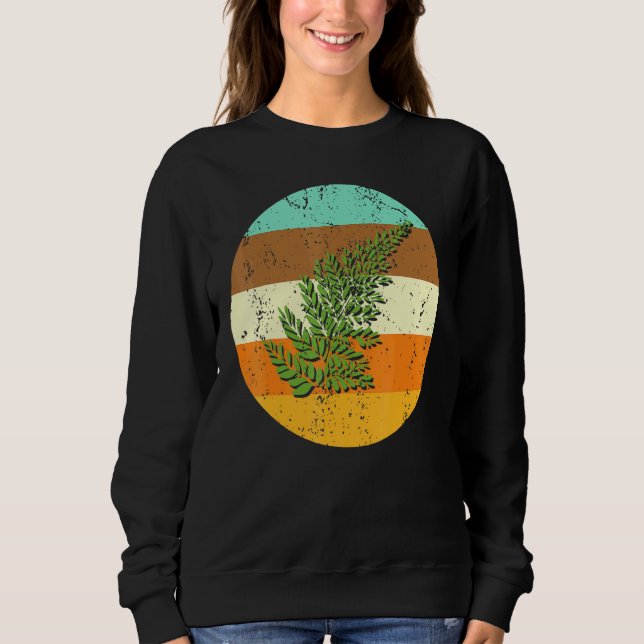 Sweatshirt Fleur verte Plante Vasculaire de la feuille de fou (Devant)