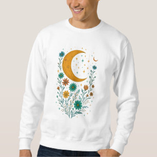 Sweatshirt Fleurs Bohèmes Lune Céleste Meilleur Vendeur Cadea