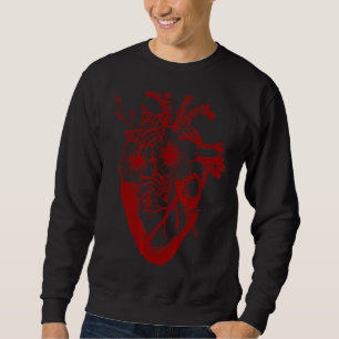 Sweatshirt Fleurs cardiaques Tatoueur Artiste Open Heart Chir