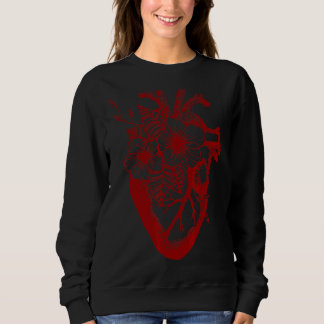 Sweatshirt Fleurs cardiaques Tatoueur Artiste Open Heart Chir