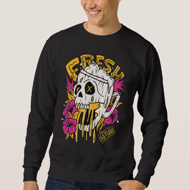 Sweatshirt Fleurs colorées de l'imagination 9 (Devant)