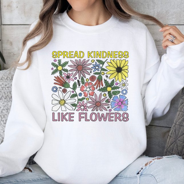 Sweatshirt Fleurs colorées tendance à la florale (Créateur téléchargé)