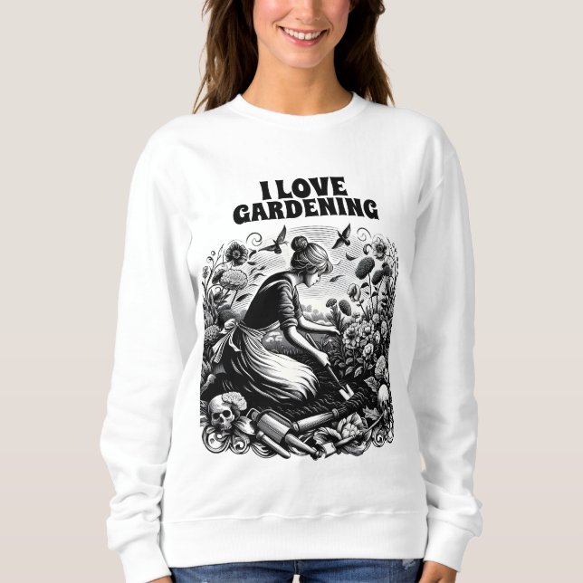Sweatshirt Fleurs de la Dame du Jardin (Devant)