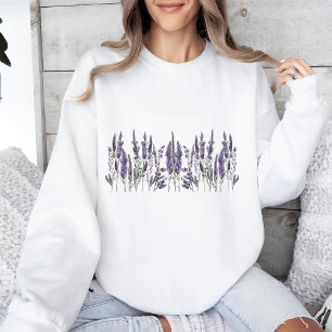 Sweatshirt Fleurs de lavande aquarelle
