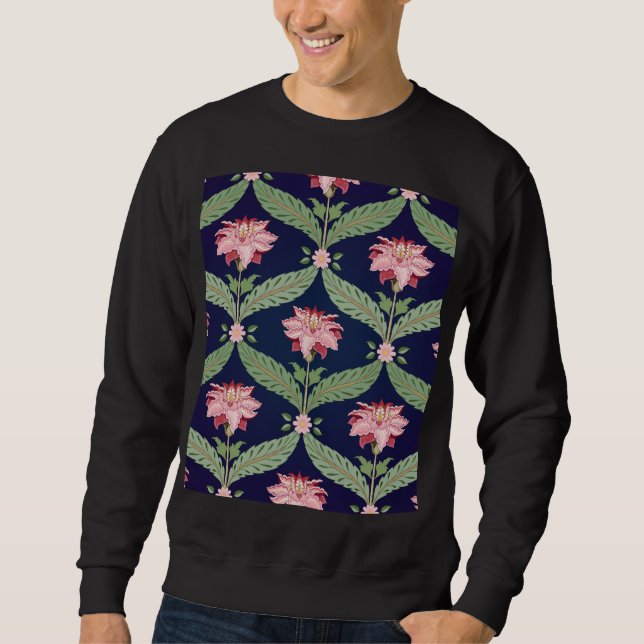 Sweatshirt Fleurs d'Imaginaire : Motifs indiens foncés (Devant)