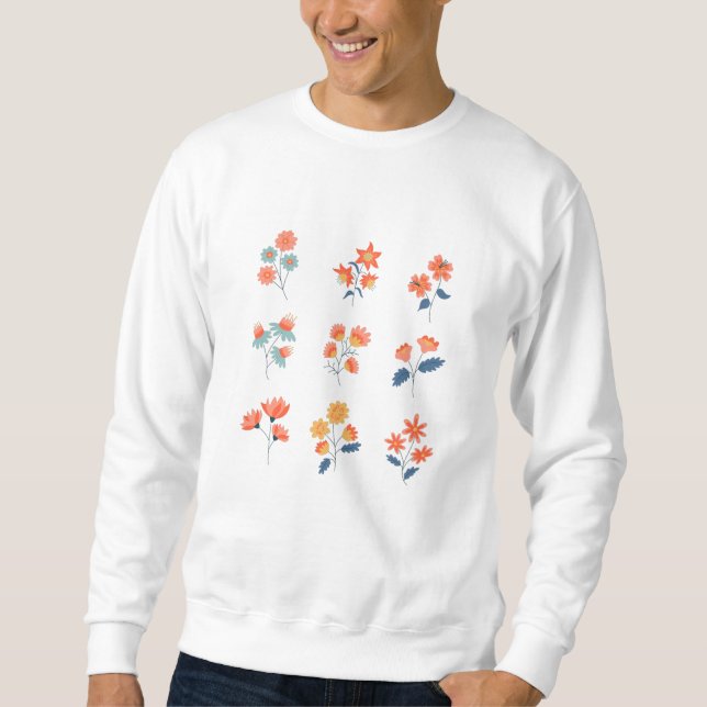 Sweatshirt Fleurs fleurs sauvages Botanique (Devant)