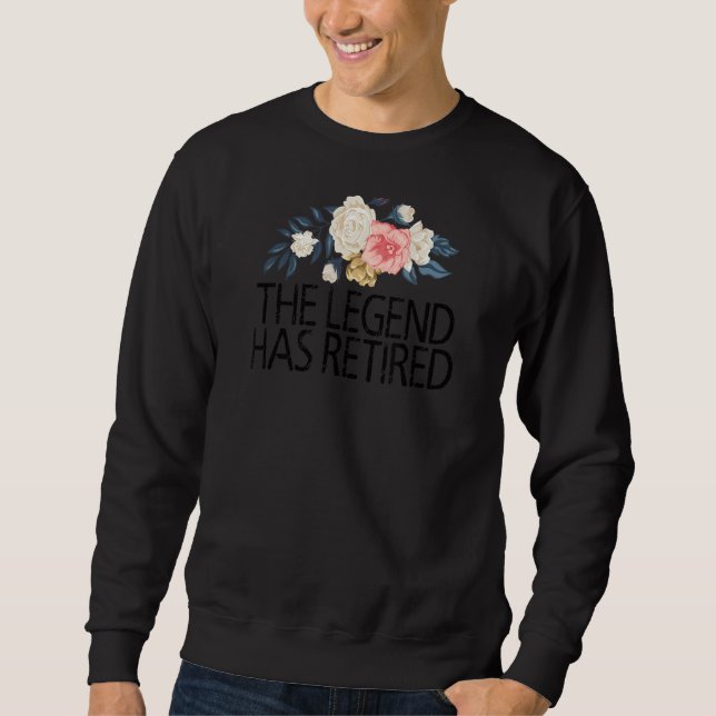 Sweatshirt Fleurs Florales Mignonne Amour La Légende A Retrai (Devant)