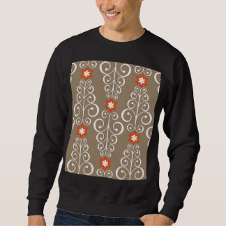 Sweatshirt Fleurs géométriques : Conception Vintage et transp