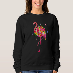 Sweatshirt Fleurs hawaïennes mignonnes Flamant rose Hawaii Be