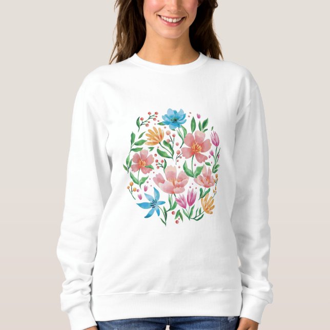 Sweatshirt Fleurs sauvages (Devant)