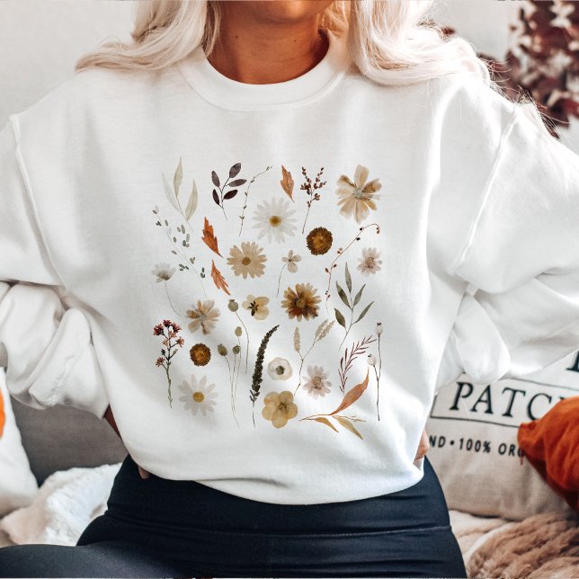 Sweatshirt Fleurs sauvages d'aquarelle automne (Créateur téléchargé)